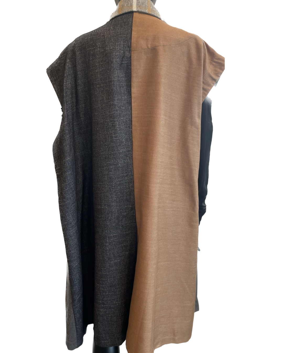 Brown Out Oversized Sleeveless Overcoat