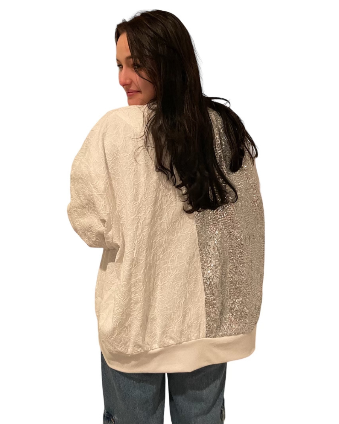 White Disco Bomber