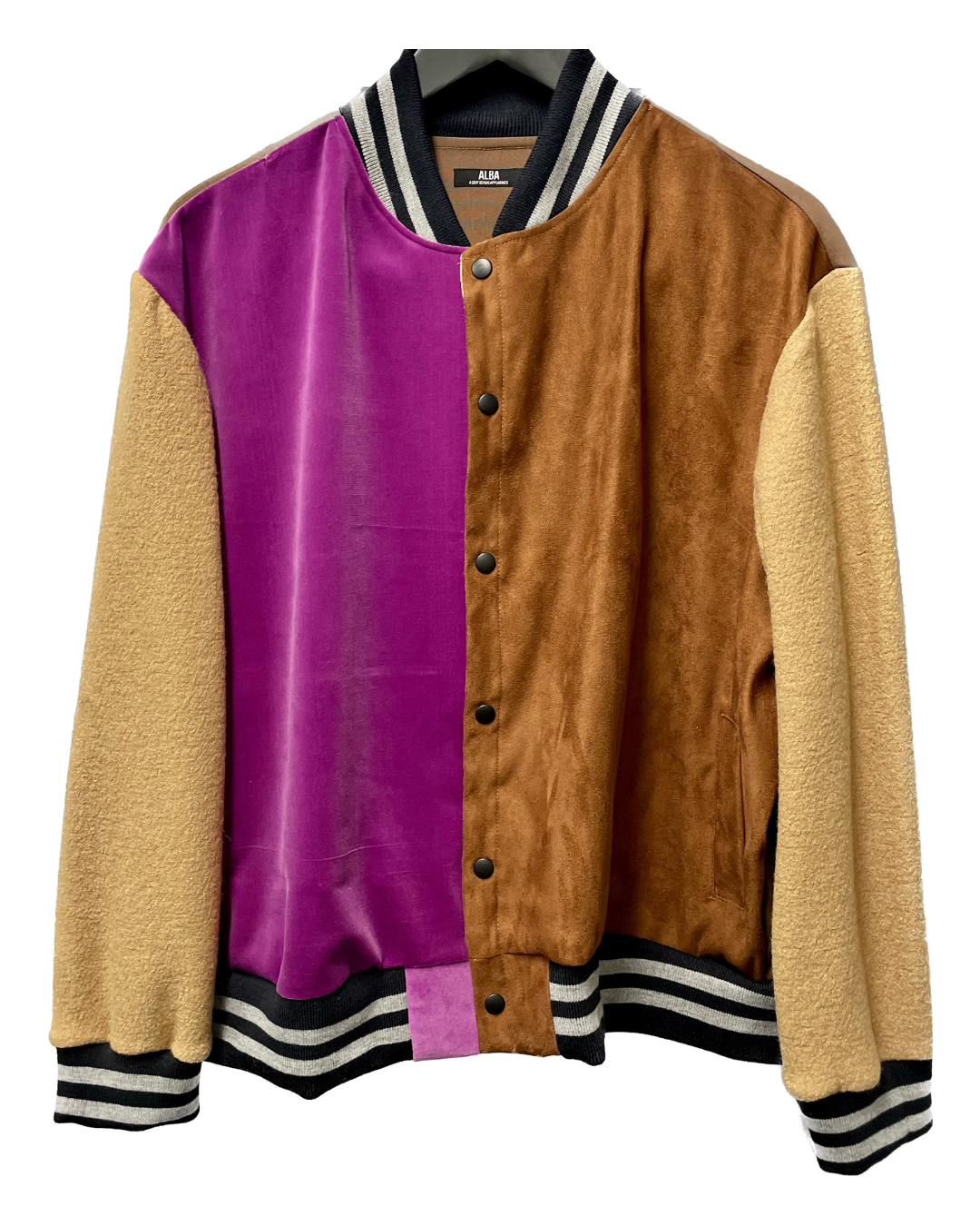 Pink Suede Bomber
