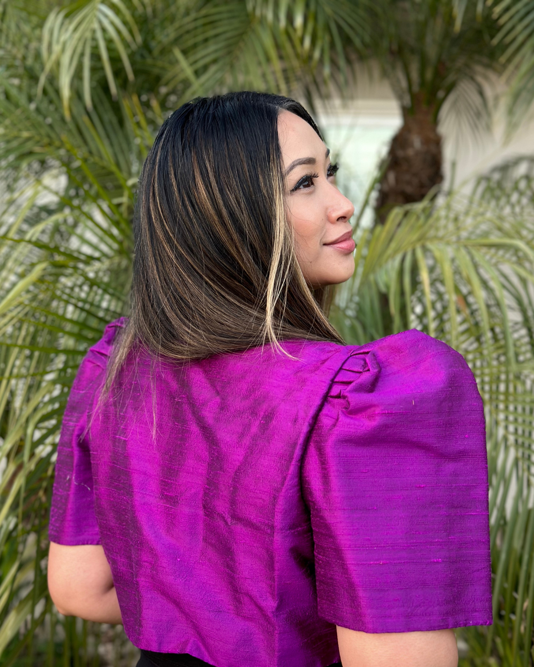 Fuchsia Silk Terno Sleeve