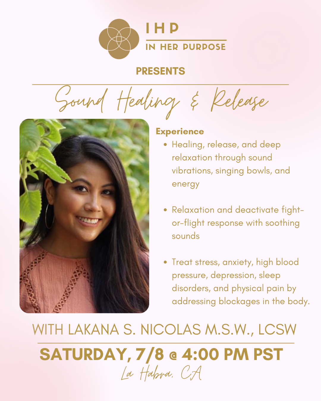 Sound Healing and Release Event - July 8, 2023